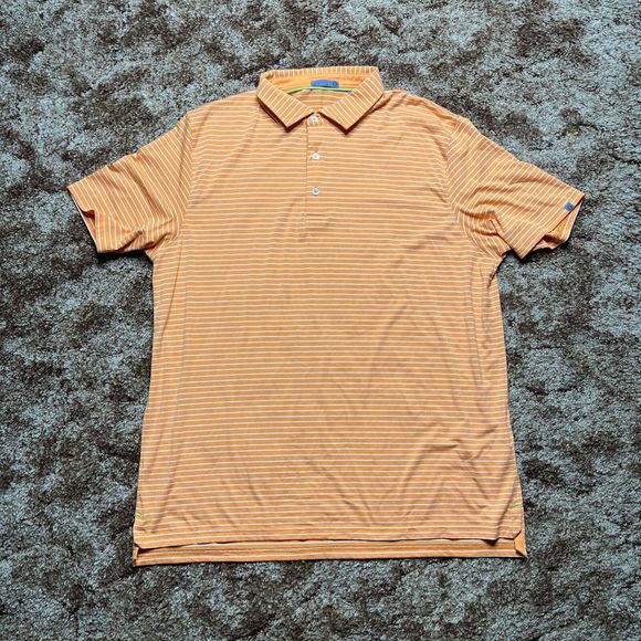 Tasc Polo Shirt Mens Extra Large Performance Stretch Casual Striped - Picture 1 of 9